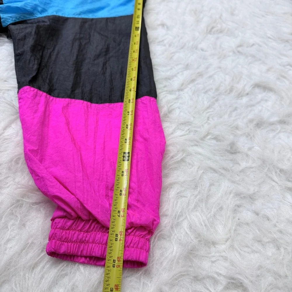 Vintage Red Pepper Action Wear Windbreaker Jacket Colorblock 80s 90s Neon Medium